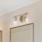 Designers Fountain Haven 16 in. 2-Light Old Satin Brass Vanity Light with Clear Rippled Glass Shades for Bathrooms D309M-2B-OSB - alternate 5